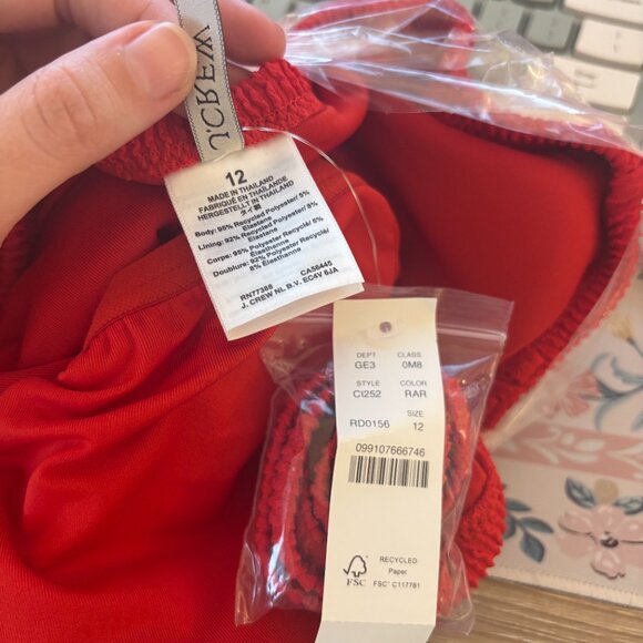 J Crew Gemma Bandeau Scrunchie One-Piece NWT - Picture 4 of 4